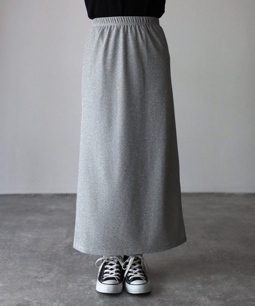 Riberry(リベリー)の「ラメタイトスカート(スカート・レディース・ブラック×シルバー/シルバー/ブラック・FREE)」の19枚目の写真