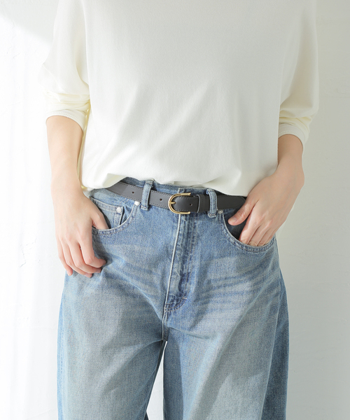 La TOTALITE（ラトータリテ）の「【AULENTTI/オウレンティ】SAUVAGE BELT（ベルト・レディース・ベージュ/ブラック・FREE）」の9枚目の写真