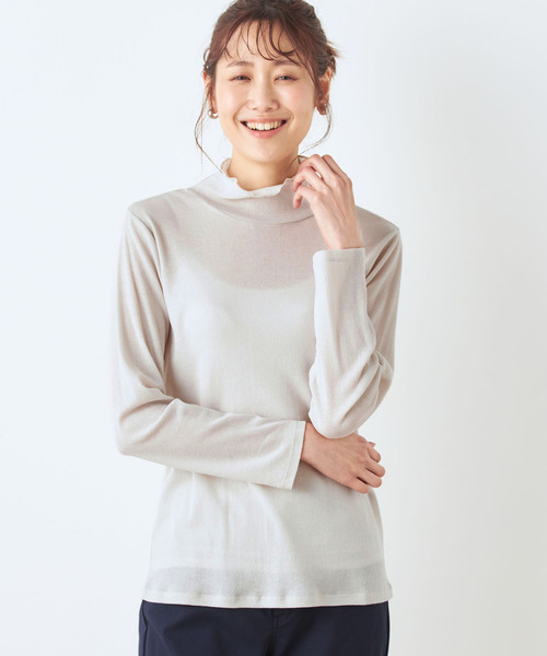 DECOY SINCE 1981(デコイシンスイチキュウハチイチ)の「シアープルオーバー(Tシャツ/カットソー・レディース・グレー/ホワイト・LL/M/L)」の1枚目の写真