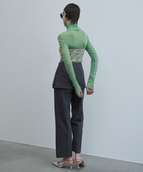 トップス josemoon SHEER MONOGRAM BARE TOP ジョゼムーンjosemoon SHEER MONOGRAM BARE TOP