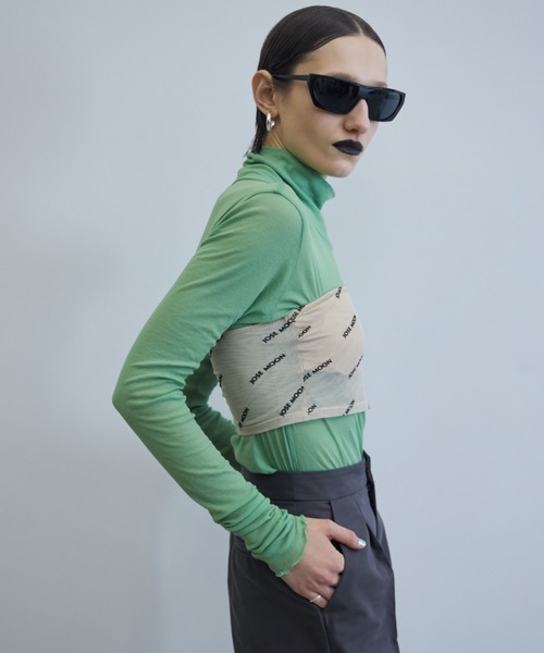 ジョゼムーンjosemoon SHEER MONOGRAM BARE TOP