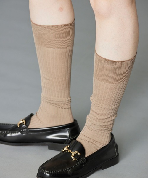 BABYLONE（バビロン）の「リブハイソックス（ソックス/靴下・レディース・ブラック/サンドグレー/ホワイト・FREE）」の3枚目の写真