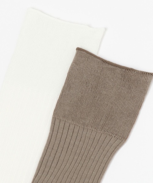 BABYLONE（バビロン）の「リブハイソックス（ソックス/靴下・レディース・ブラック/サンドグレー/ホワイト・FREE）」の10枚目の写真