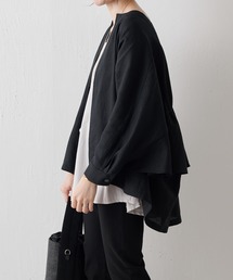 Toi様タグ付未使用◆ビアズリー◆後ろフリル羽織 リネンジャケット ノーカラー Toi様タグ付未使用◇ビアズリー◇後ろフリル羽織 リネン