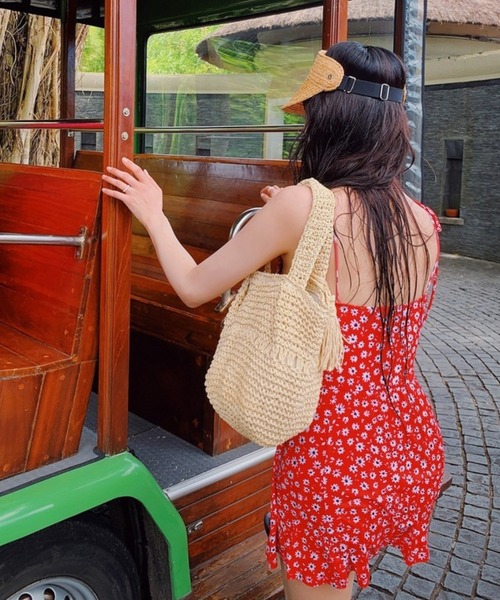 gossip！ロサンゼルス（ゴシップロサンゼルス）の「キャミソールワンピ風スイムウェア（水着・レディース・ブラック/レッド・M/L）」の15枚目の写真