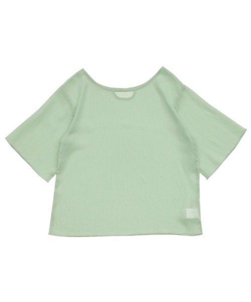 select MOCA（セレクトモカ）の「2WAYネックデザイン楊柳ブラウス（シャツ/ブラウス・レディース・ライトグリーン/ネイビー/アイボリー・FREE）」の12枚目の写真