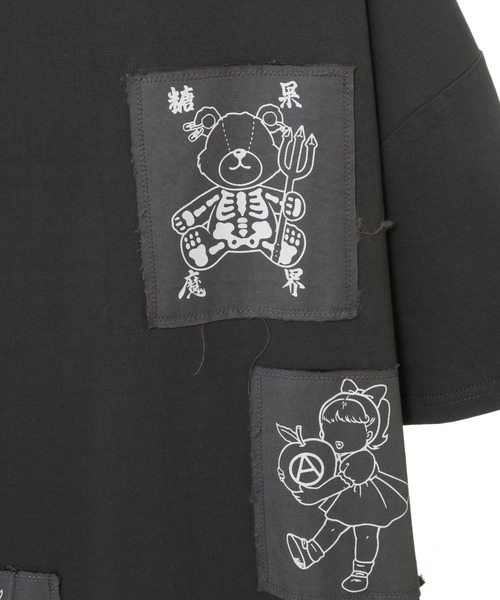 Candy Stripper（キャンディストリッパー）の「FREAK FRIENDS PATCH Tシャツ（Tシャツ/カットソー・レディース・ブラック/チャコール・2）」の22枚目の写真