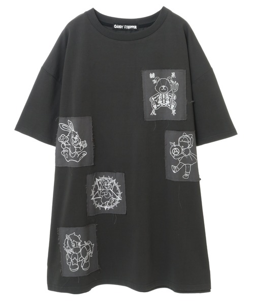 Candy Stripper（キャンディストリッパー）の「FREAK FRIENDS PATCH Tシャツ（Tシャツ/カットソー・レディース・ブラック/チャコール・2）」の18枚目の写真