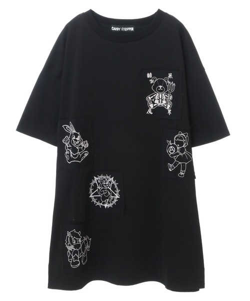 Candy Stripper（キャンディストリッパー）の「FREAK FRIENDS PATCH Tシャツ（Tシャツ/カットソー・レディース・ブラック/チャコール・2）」の17枚目の写真