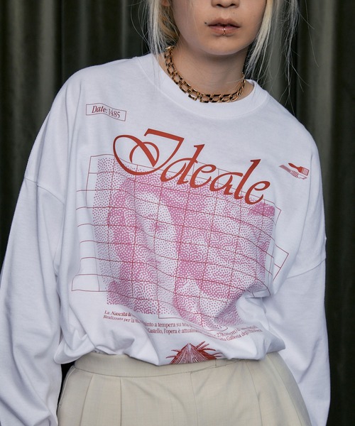 THINGS THAT MATTER（シングス ザット マター）の「【ZOZO限定復刻商品】VENUS LONG SLEEVE T-SHIRT / ヴィーナスロングスリーブTシャツ（Tシャツ/カットソー・レディース・ホワイト/グリーン/チャコールグレー・FREE）」の4枚目の写真