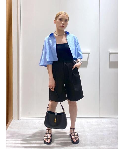 FREE'S MART（フリーズマート）の「◆麻調合繊ハーフパンツ（その他パンツ・レディース・ブラック/ベージュ・MEDIUM/SMALL）」の20枚目の写真