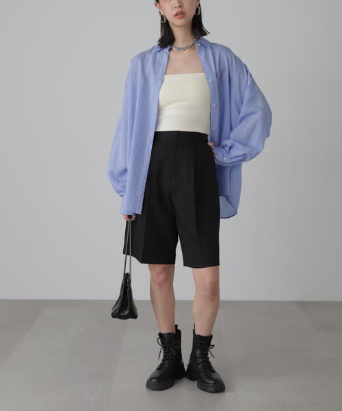 FREE'S MART（フリーズマート）の「◆麻調合繊ハーフパンツ（その他パンツ・レディース・ブラック/ベージュ・MEDIUM/SMALL）」の12枚目の写真