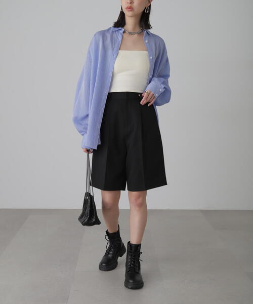 FREE'S MART（フリーズマート）の「◆麻調合繊ハーフパンツ（その他パンツ・レディース・ブラック/ベージュ・MEDIUM/SMALL）」の13枚目の写真