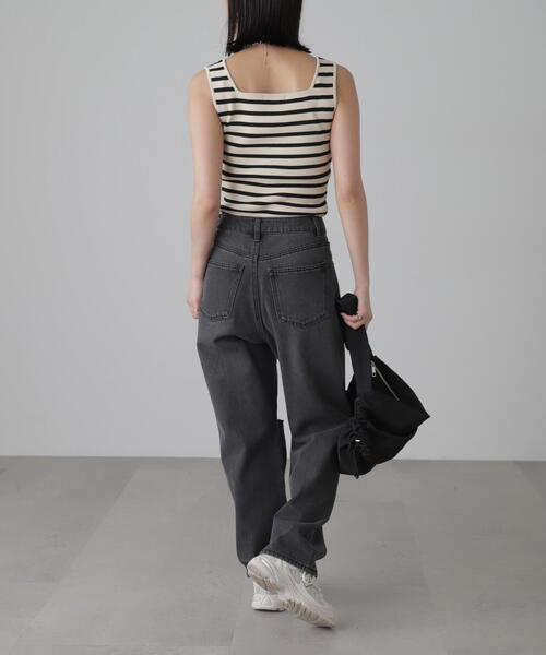 FREE'S MART（フリーズマート）の「◇［洗える］マシンウォッシャブル総針スクエアネックタンクニット（タンクトップ・レディース・ホワイト/ブルー/ブラック/ホワイト系その他/レッド・FREE）」の16枚目の写真