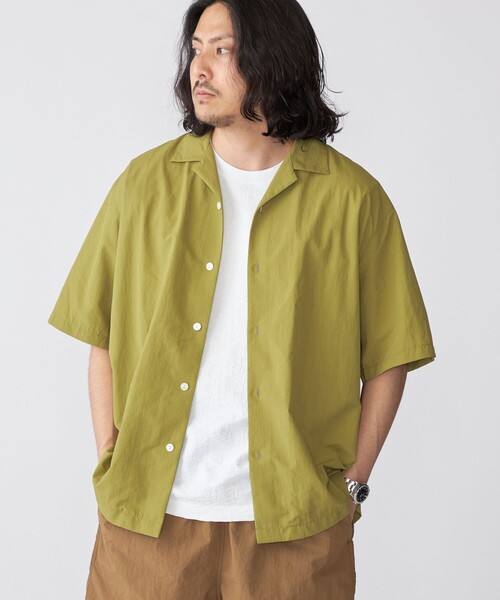 SHIPS - SHIPS シップス　シアーアタッチドカラーシャツ シャツ ブラウス セール】SHIPS: MADE IN JAPAN ドライタッチ オープンカラー