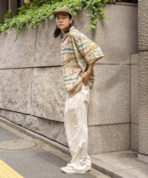 niko and...（ニコアンド）の「オープンカラー総柄シャツ（シャツ/ブラウス・メンズ・ブルー/アイボリー/ベージュ・LARGE/MEDIUM）」の15枚目の写真