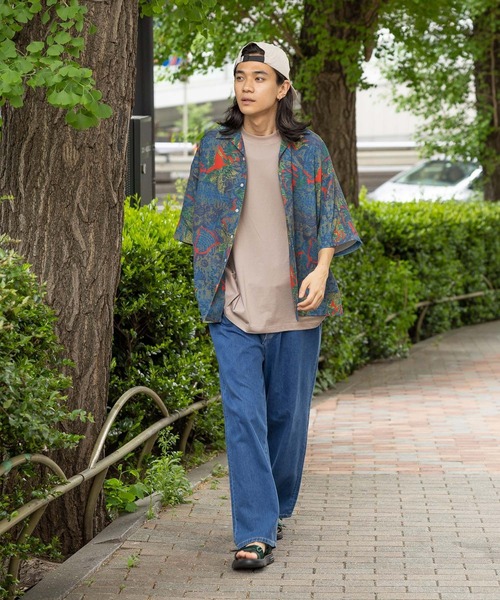 niko and...（ニコアンド）の「オープンカラー総柄シャツ（シャツ/ブラウス・メンズ・ブルー/アイボリー/ベージュ・LARGE/MEDIUM）」の17枚目の写真