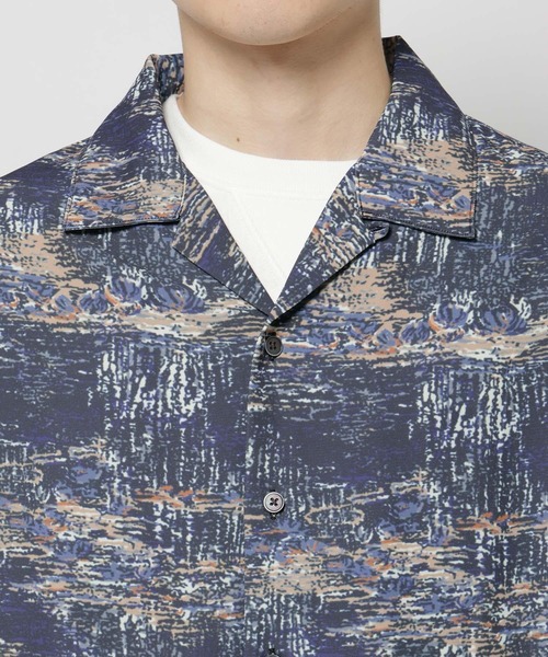 niko and...（ニコアンド）の「オープンカラー総柄シャツ（シャツ/ブラウス・メンズ・ブルー/アイボリー/ベージュ・LARGE/MEDIUM）」の6枚目の写真