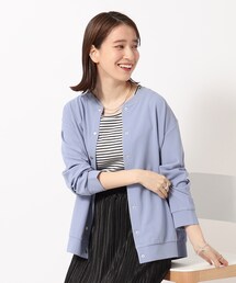 SHOO・LA・RUE（シューラルー）の「【洗える/UV】裏さらさら ドットボタンカーデ（カーディガン/ボレロ）」