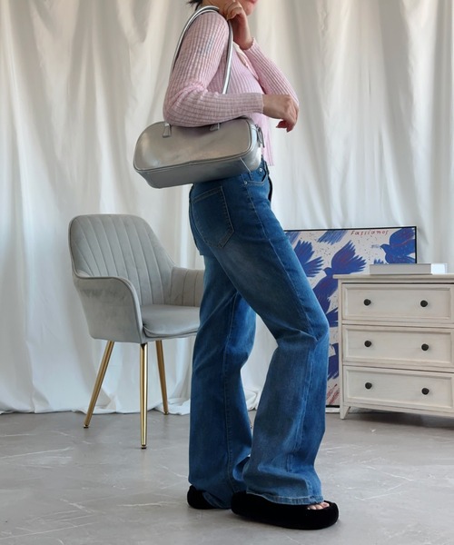 aimoha(アイモハ)の「マイクロフレアージーンズ【Aimoha】(デニムパンツ・レディース・ライトブルー/ブルー・X-SMALL/SMALL/LARGE/X-LARGE/MEDIUM)」の19枚目の写真