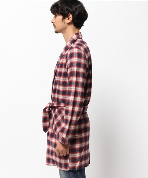 WEGO(ウィゴー)の「WEGO/オンブレチェックガウン(シャツ/ブラウス・メンズ・ブラック系その他/レッド系その他/その他1・LARGE/MEDIUM)」の5枚目の写真