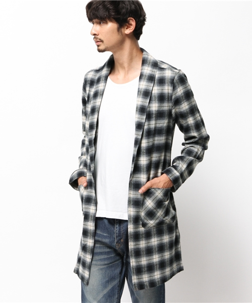 WEGO(ウィゴー)の「WEGO/オンブレチェックガウン(シャツ/ブラウス・メンズ・ブラック系その他/レッド系その他/その他1・LARGE/MEDIUM)」の16枚目の写真