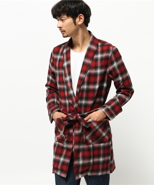 WEGO(ウィゴー)の「WEGO/オンブレチェックガウン(シャツ/ブラウス・メンズ・ブラック系その他/レッド系その他/その他1・LARGE/MEDIUM)」の18枚目の写真