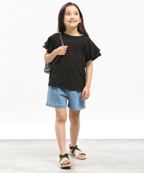 GLOBAL WORK Smile Seed Store(グローバルワーク スマイルシードストア)の「コットン袖フリルプルオーバー半袖/キッズ/984037(Tシャツ/カットソー・キッズ・サックスブルー/アイボリー/ブラック/グレー・130cm/150cm/140cm/110cm/120cm/100cm)」の11枚目の写真