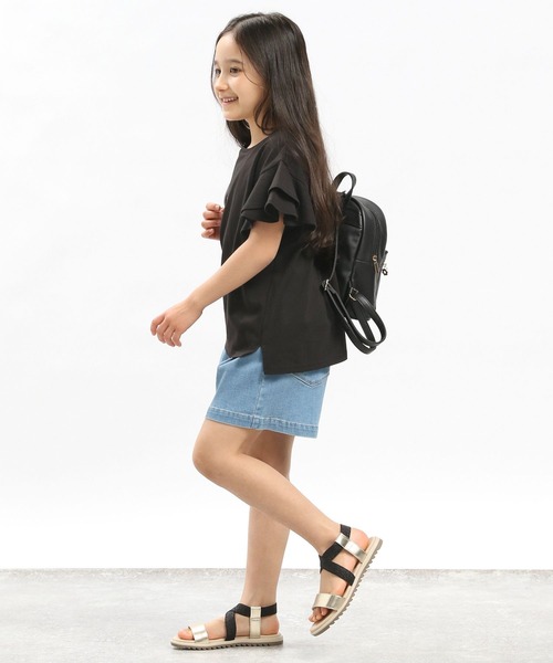 GLOBAL WORK Smile Seed Store(グローバルワーク スマイルシードストア)の「コットン袖フリルプルオーバー半袖/キッズ/984037(Tシャツ/カットソー・キッズ・サックスブルー/アイボリー/ブラック/グレー・130cm/150cm/140cm/110cm/120cm/100cm)」の12枚目の写真
