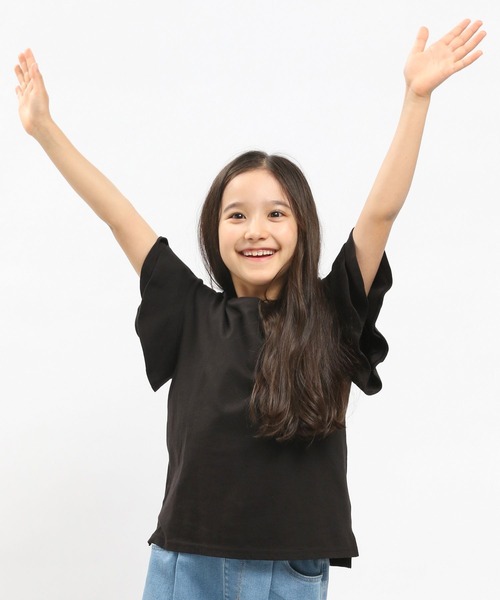 GLOBAL WORK Smile Seed Store(グローバルワーク スマイルシードストア)の「コットン袖フリルプルオーバー半袖/キッズ/984037(Tシャツ/カットソー・キッズ・サックスブルー/アイボリー/ブラック/グレー・130cm/150cm/140cm/110cm/120cm/100cm)」の14枚目の写真