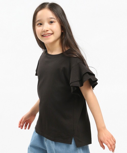 GLOBAL WORK Smile Seed Store(グローバルワーク スマイルシードストア)の「コットン袖フリルプルオーバー半袖/キッズ/984037(Tシャツ/カットソー・キッズ・サックスブルー/アイボリー/ブラック/グレー・130cm/150cm/140cm/110cm/120cm/100cm)」の15枚目の写真
