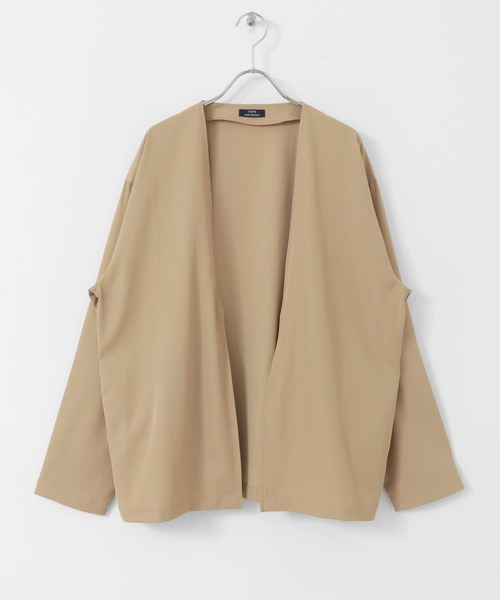 ITEMS URBANRESEARCH(アイテムズ アーバンリサーチ)の「シアーストレッチ ラップカーディガン(カーディガン/ボレロ・メンズ・ベージュ/ブラック・MEDIUM/LARGE)」の18枚目の写真