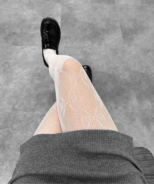 Nodress 2024ss ブラック リボン レース ストッキング　五分丈 Amazon | M＆YFASHION リボンブラックストッキング