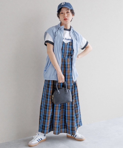 RAGEBLUE（レイジブルー）の「Wジップ/ドロストネックパイピングナイロンベスト（ベスト・レディース・ホワイト/ブルー・FREE）」の14枚目の写真