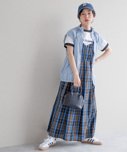 RAGEBLUE（レイジブルー）の「Wジップ/ドロストネックパイピングナイロンベスト（ベスト・レディース・ホワイト/ブルー・FREE）」の15枚目の写真