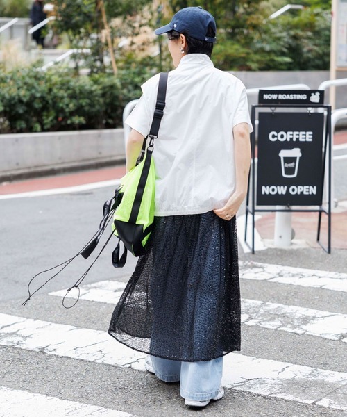 RAGEBLUE（レイジブルー）の「Wジップ/ドロストネックパイピングナイロンベスト（ベスト・レディース・ホワイト/ブルー・FREE）」の19枚目の写真