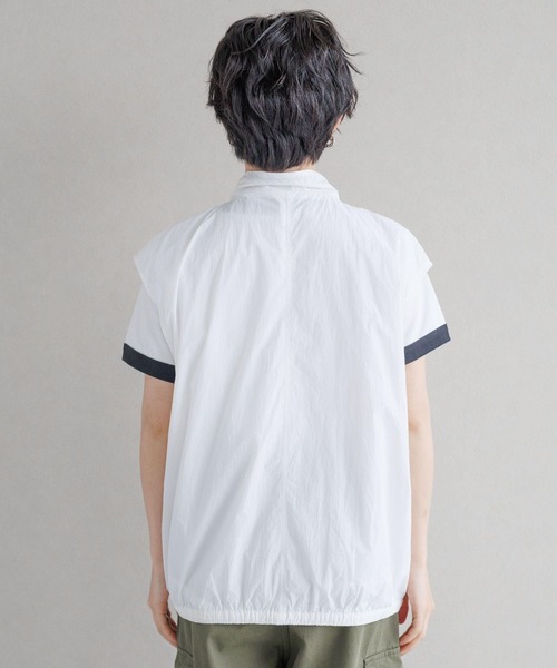 RAGEBLUE（レイジブルー）の「Wジップ/ドロストネックパイピングナイロンベスト（ベスト・レディース・ホワイト/ブルー・FREE）」の7枚目の写真