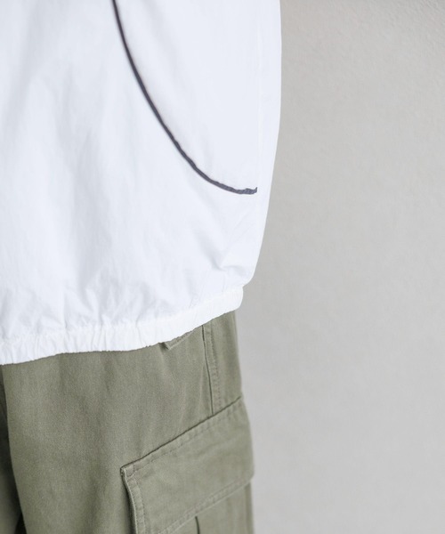 RAGEBLUE（レイジブルー）の「Wジップ/ドロストネックパイピングナイロンベスト（ベスト・レディース・ホワイト/ブルー・FREE）」の11枚目の写真