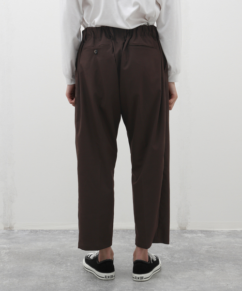 Sillage(シアージ)の「Sillage (シアージ) WOOL TROPICAL BAGGY TROUSERS SL24SS-BT(スラックス・メンズ・ブラウン・FREE)」の5枚目の写真