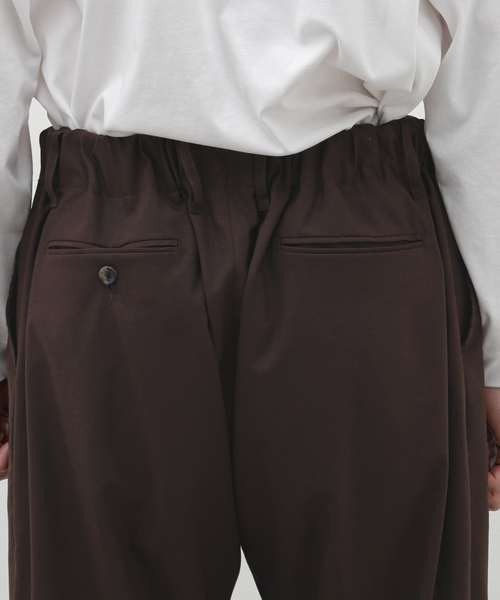 Sillage(シアージ)の「Sillage (シアージ) WOOL TROPICAL BAGGY TROUSERS SL24SS-BT(スラックス・メンズ・ブラウン・FREE)」の7枚目の写真