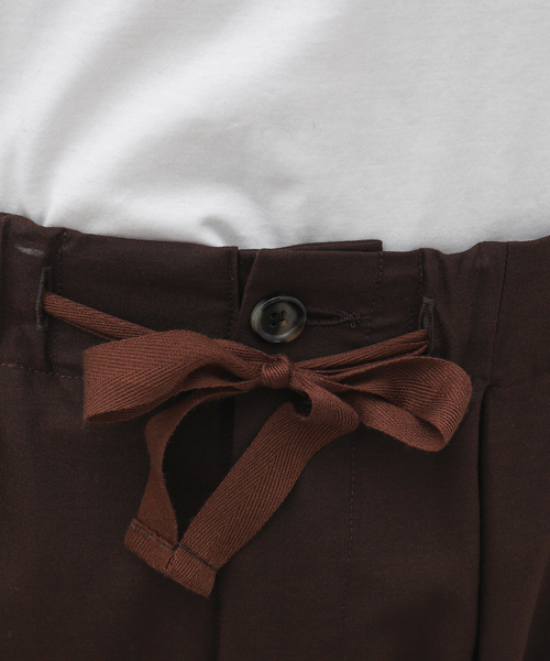 Sillage(シアージ)の「Sillage (シアージ) WOOL TROPICAL BAGGY TROUSERS SL24SS-BT(スラックス・メンズ・ブラウン・FREE)」の11枚目の写真