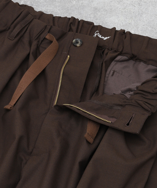Sillage(シアージ)の「Sillage (シアージ) WOOL TROPICAL BAGGY TROUSERS SL24SS-BT(スラックス・メンズ・ブラウン・FREE)」の14枚目の写真