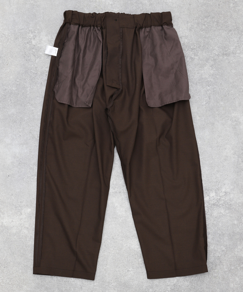 Sillage(シアージ)の「Sillage (シアージ) WOOL TROPICAL BAGGY TROUSERS SL24SS-BT(スラックス・メンズ・ブラウン・FREE)」の15枚目の写真
