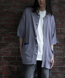 【aimoha neo】CONTRAST POCKETS KNIT SHIRT (SS) (LR)