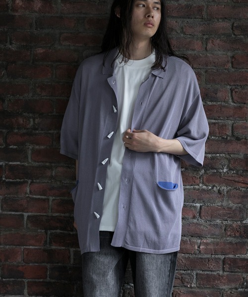 aimoha(アイモハ)の「【aimoha neo】CONTRAST POCKETS KNIT SHIRT (SS) (LR)(シャツ/ブラウス・メンズ・その他1/その他2・MEDIUM/LARGE/X-LARGE)」の6枚目の写真