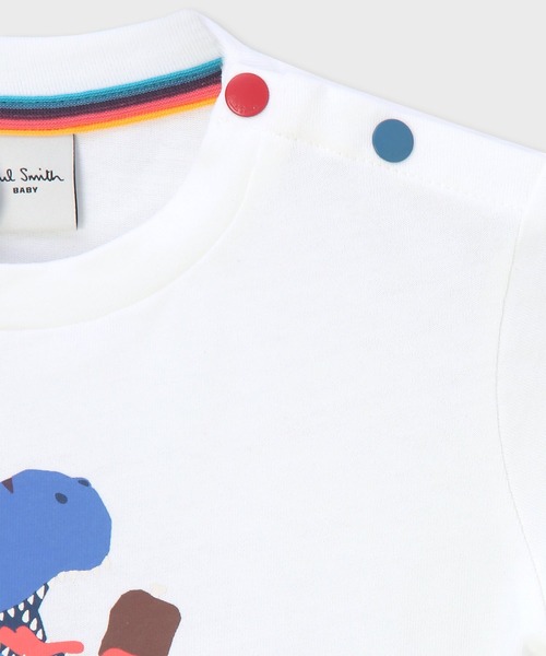 Paul Smith JUNIOR（ポールスミスジュニア）の「ボーイズ ダイナソーギミック Tシャツ / 893114 3541210（Tシャツ/カットソー・キッズ・ホワイト/グリーン/イエロー・140/130/120/110/100/90/150）」の6枚目の写真