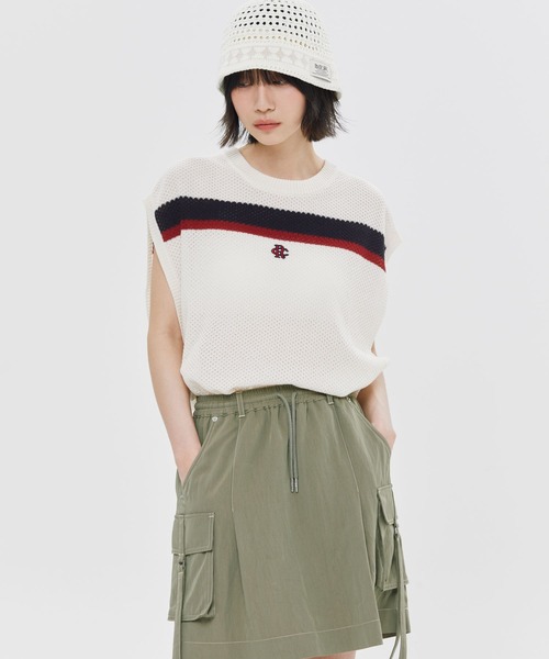 ROMANTIC CROWN（ロマンティッククラウン）の「【UNISEX】ROMANTIC CROWN／ラインニット VEST（ベスト・レディース・ナチュラル/ネイビー・MEDIUM/LARGE）」の12枚目の写真