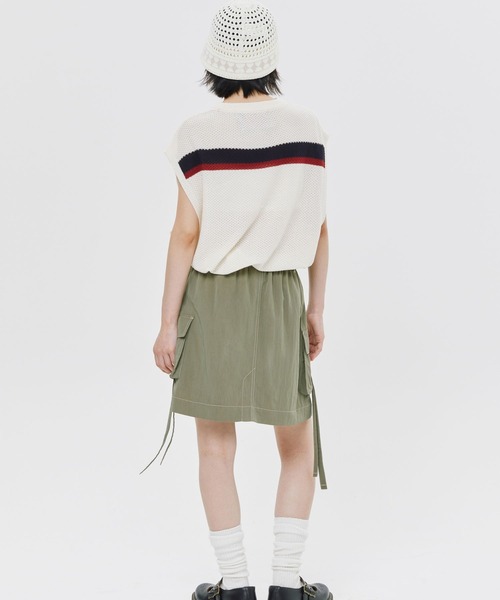 ROMANTIC CROWN（ロマンティッククラウン）の「【UNISEX】ROMANTIC CROWN／ラインニット VEST（ベスト・レディース・ナチュラル/ネイビー・MEDIUM/LARGE）」の14枚目の写真