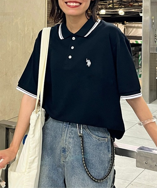 U.S. POLO ASSN.（ユーエスポロアッスン）の「半袖ポロシャツ（ポロシャツ・メンズ・ボルドー/ネイビー/ブルー系その他/ブラック/ブラック系その他/サックスブルー/ブラック系その他2/ベージュ・MEDIUM/LARGE）」の4枚目の写真