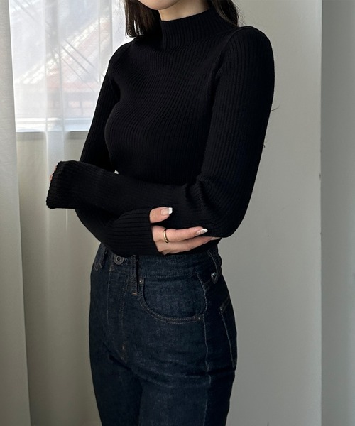 Louere(ルエレ)の「ハイネックリブニット(ニット/セーター・レディース・ブラック/アイボリー/チャコール・SMALL/MEDIUM/LARGE)」の15枚目の写真